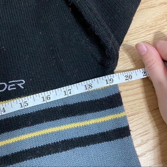 Vintage Kids Spyder V-neck Sweater Sz 18 Black - Picture 6 of 7